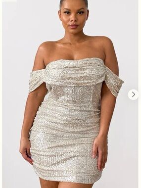 mini dress off shoulder Paradis Off-Shoulder Ruched Bodice White Nude Gold Bridesmaid Dresses 59 Bust Colour: Brown Farbic order - Choose size:5 yards / 4.5 meters